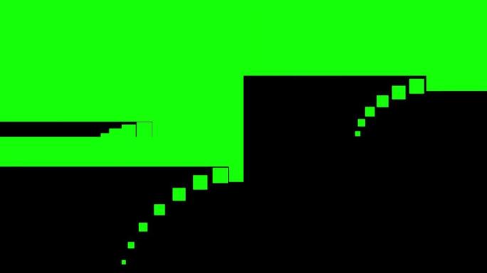 黑色上的绿色方块过渡动画