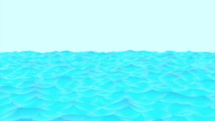 旋转水面的动画。设计。美丽的蓝色水面，表面有涟漪。表面旋转蓝色水的动画背景