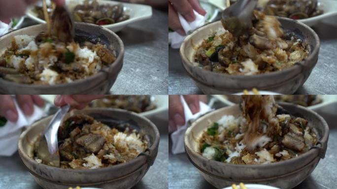 手工搅拌鳗鱼火锅烤米香港中国粤菜