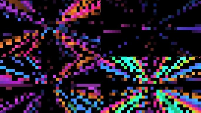 图形插图曼陀罗背景几何万花筒形状抽象纹理设计霓虹涂鸦全彩图案无缝