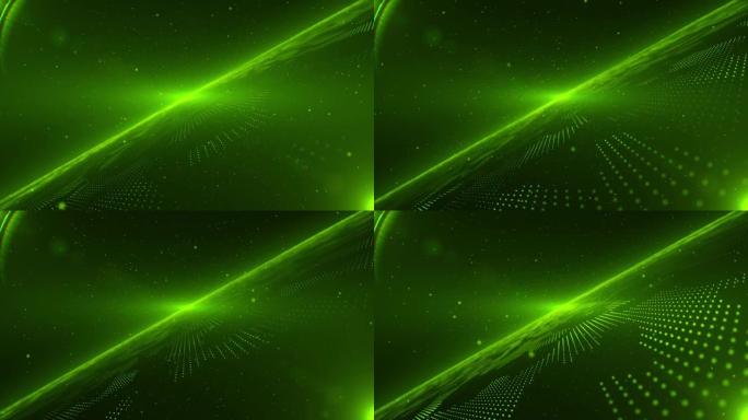 太空中星粒的美妙节奏，无限，未来派，绿色背景