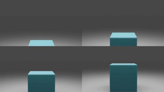 盒子单立方体3DCG动画运动图形