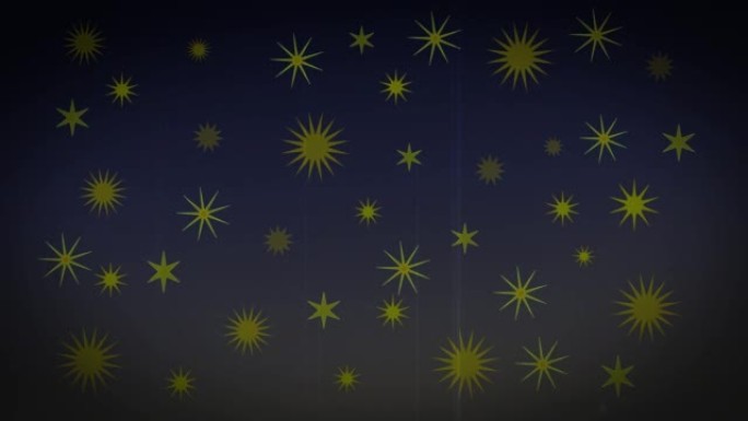 闪烁星星的夜空旧卷轴原始动画