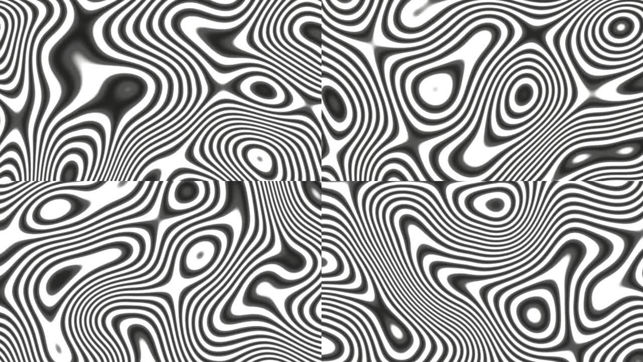 黑白斑马图案波浪大理石花纹