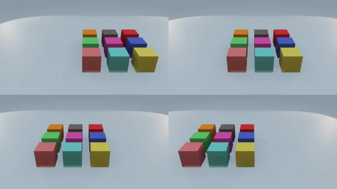 多框多立方体3DCG动画运动图形