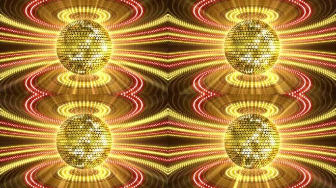 镜球迪斯科灯俱乐部舞会闪光背景