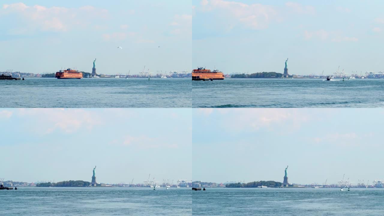 从纽约到自由女神像的渡轮码头有4000年的时间