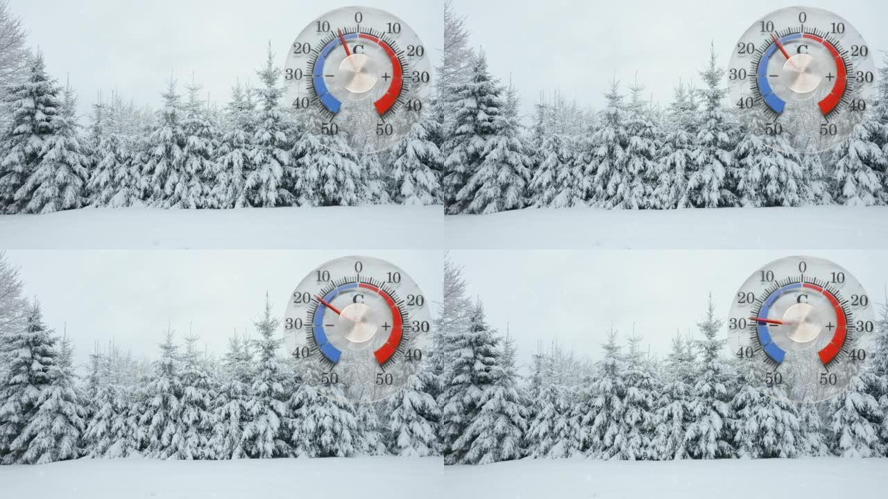 爱沙尼亚气温下降的冬季