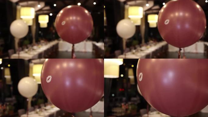 节日充气气球生日快乐餐厅装饰