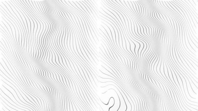 4k-带弯曲波浪线的抽象运动背景可循环