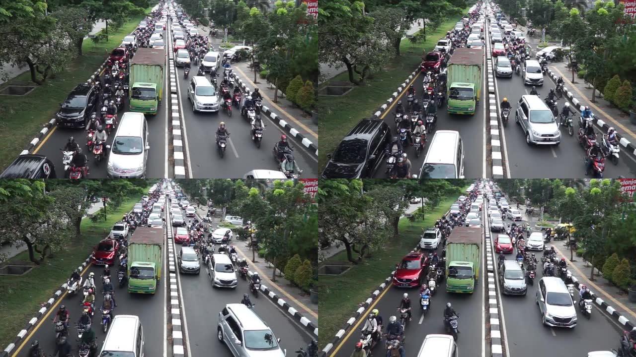 印度尼西亚万隆的交通堵塞