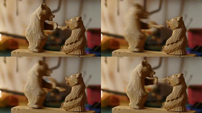 熊传统木制玩具