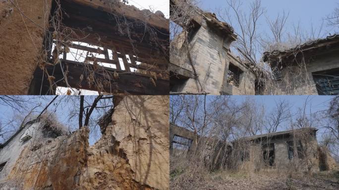 农村改造前破旧房子高清视频素材A
