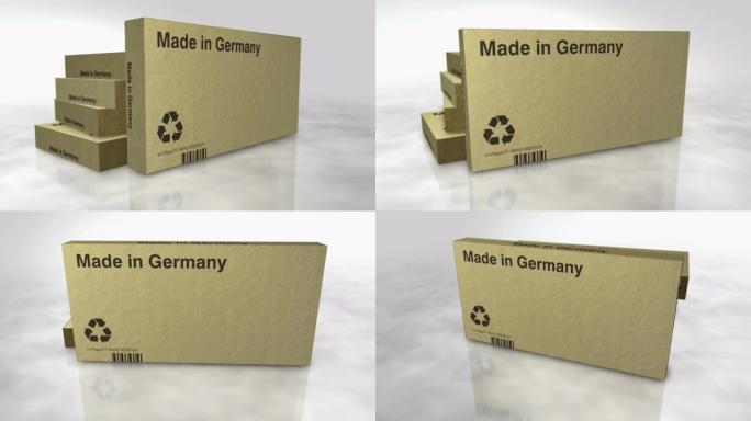 德国制造盒子抽象概念3d渲染