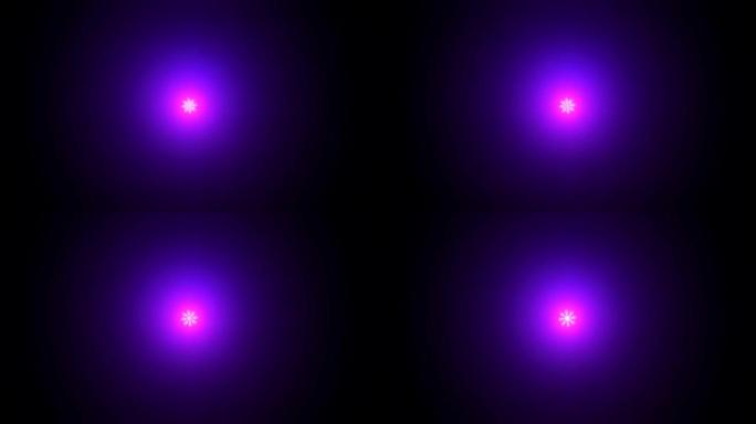 霓虹紫色照明描绘了外层空间中心的黑洞新宇宙创造存在