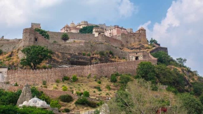 印度Kumbhalgarh fort timelapse