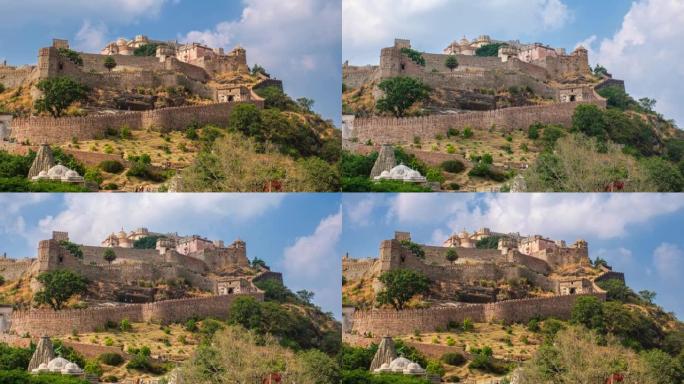 印度Kumbhalgarh fort timelapse