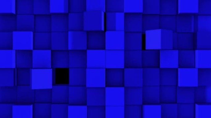 立方体的蓝色墙分开