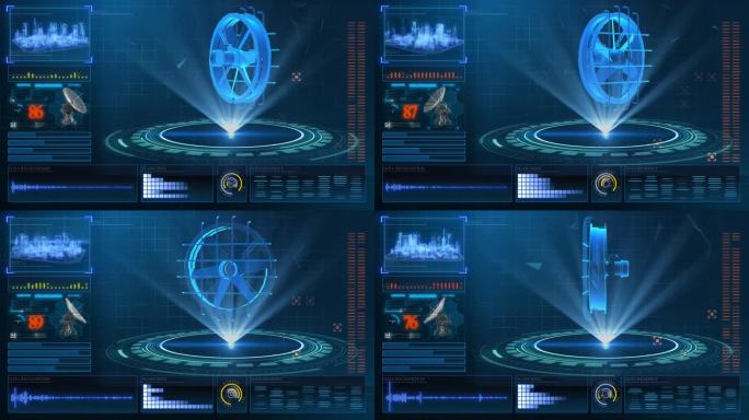 排气扇HUD科技界面展示素材