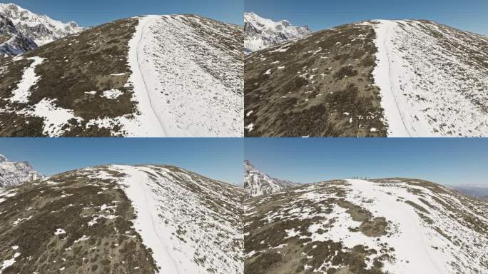 云南迪庆梅里雪山雨崩村山脊线爬山