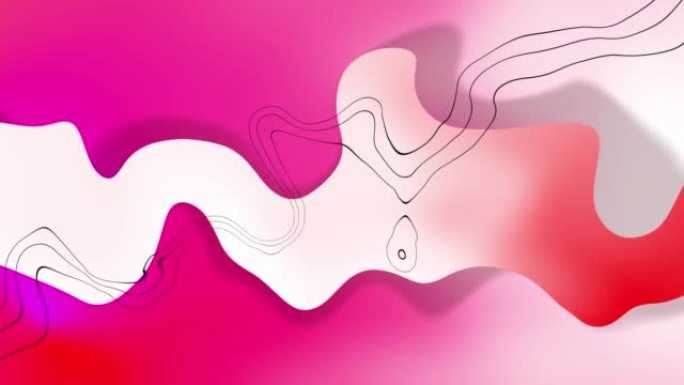 抽象紫色七彩时尚平滑波浪背景动画