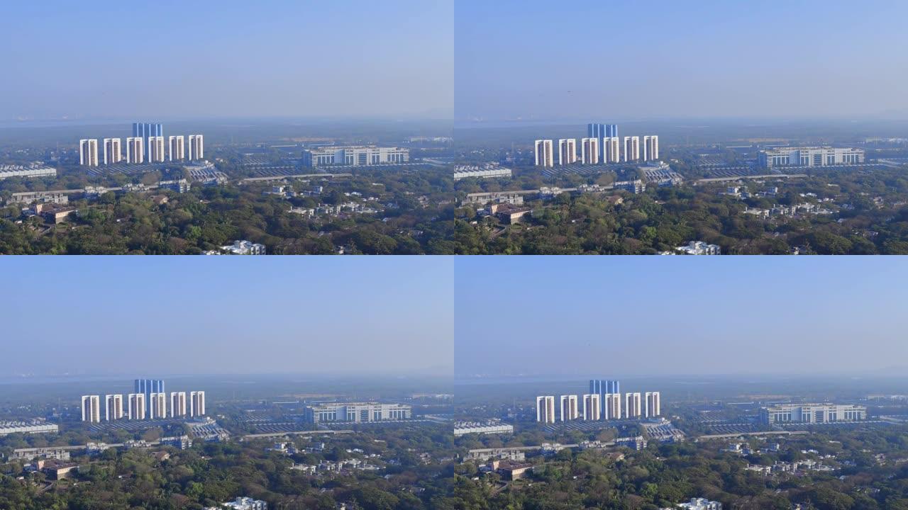 波威·维赫罗利孟买城市鸟瞰图从凯拉斯商业公园拍摄