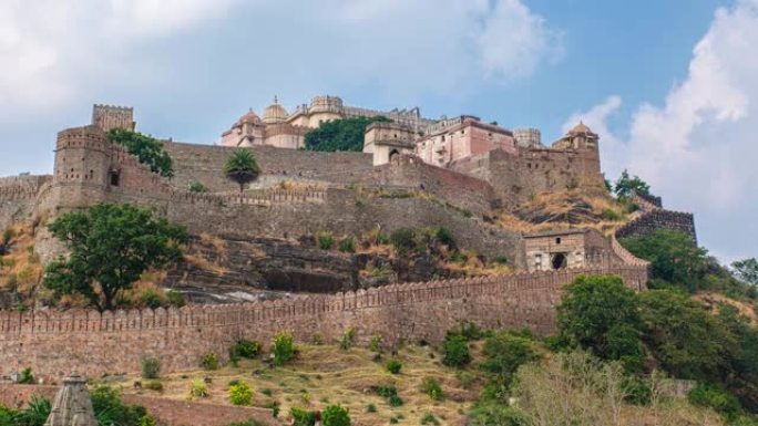 印度Kumbhalgarh fort timelapse
