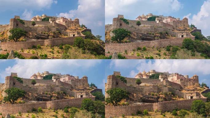 印度Kumbhalgarh fort timelapse