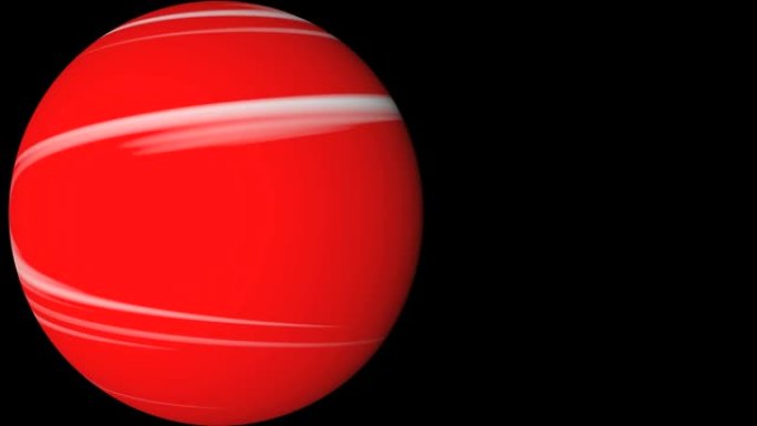 红色虚拟星球正在旋转。