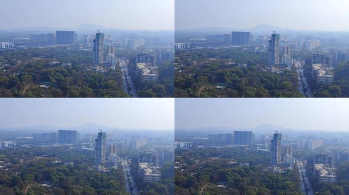 波威·维赫罗利孟买城市鸟瞰图从凯拉斯商业公园拍摄