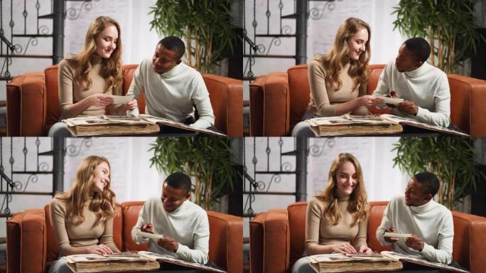 惊讶的黑人在图片上将朋友与奶奶相提并论