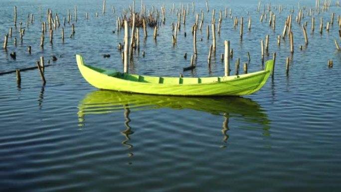 绿色独木舟