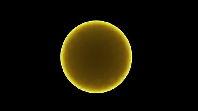黄色的闪电环，行星地球，由粒子组成的地球metaverse抽象的能量环与闪电放电。渐渐地，出现并在圆