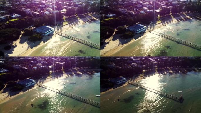 索伦托码头和澳大利亚维多利亚索伦托海滩的浴场