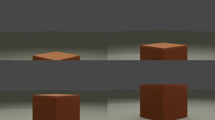 盒子单立方体3DCG动画运动图形