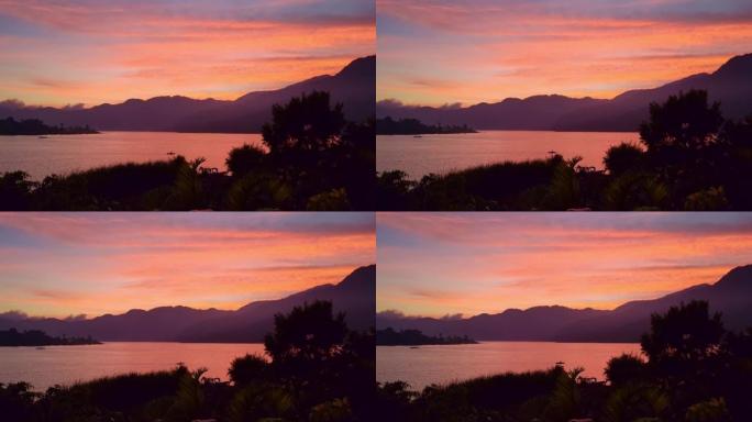 危地马拉圣地亚哥阿蒂特兰湖 | 阿蒂特兰湖的日落