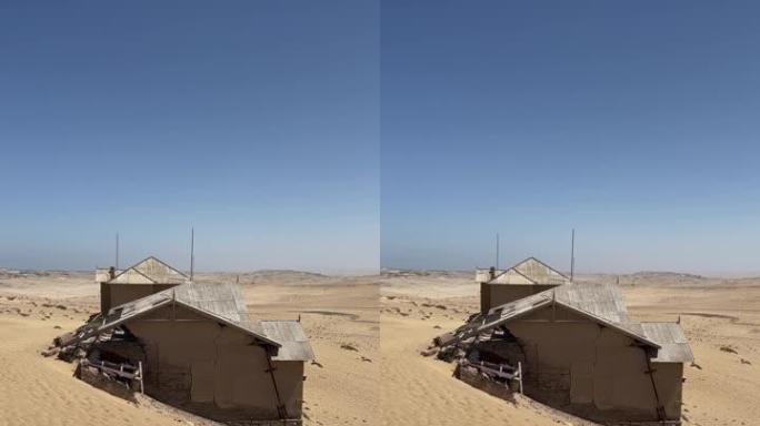 纳米比亚被遗弃的城市Kolmanskop。古城，非洲沙漠中的沙子