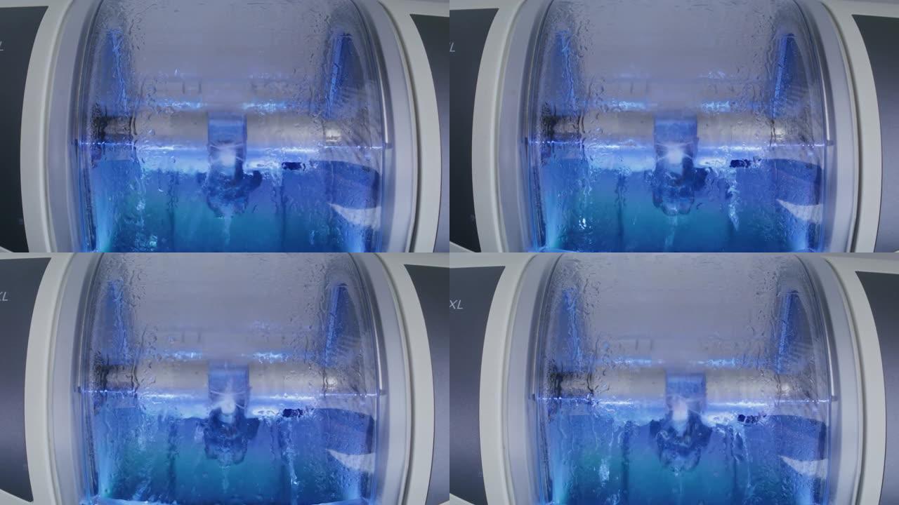 数控牙科机器通过旋转和用水抛光制造牙科植入物