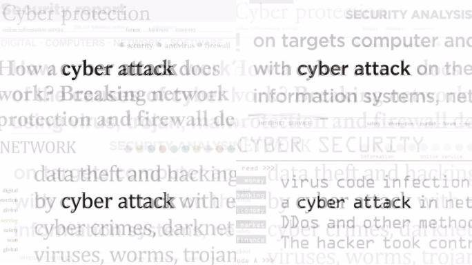 标题标题具有网络攻击无缝循环的媒体