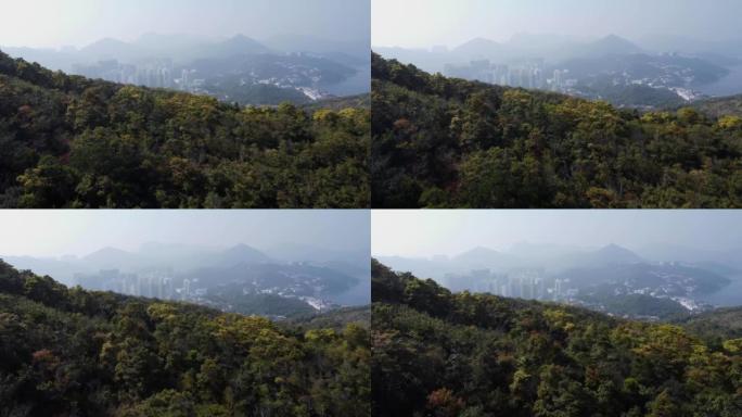 香港山林镜头香港山林金融中心CBD城市航
