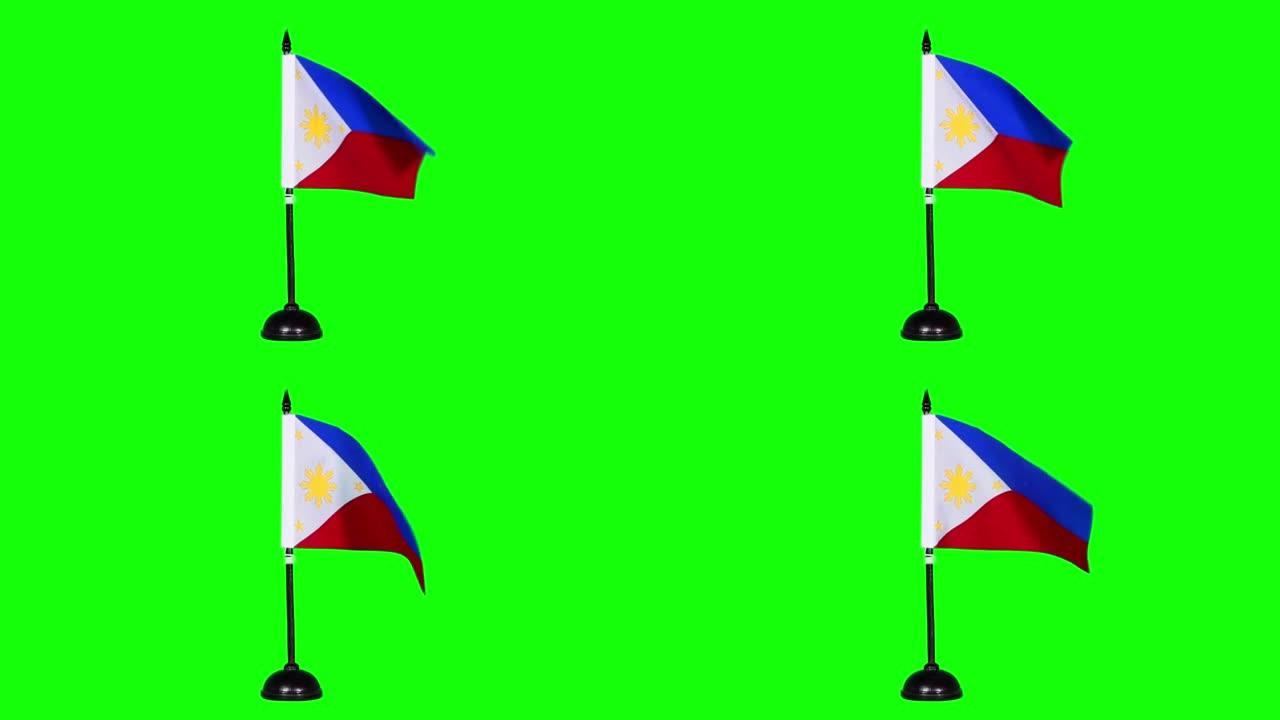 菲律宾国旗在演播室中挥舞