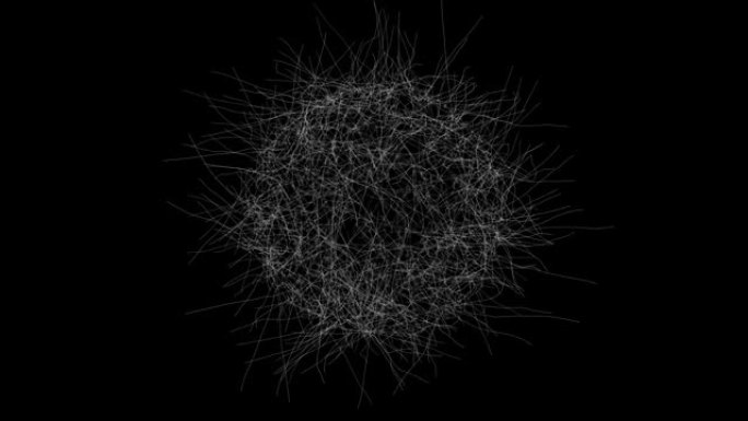 Sphere flow大数据动画。无缝环形球体屏蔽。Floind线能源概念全高清