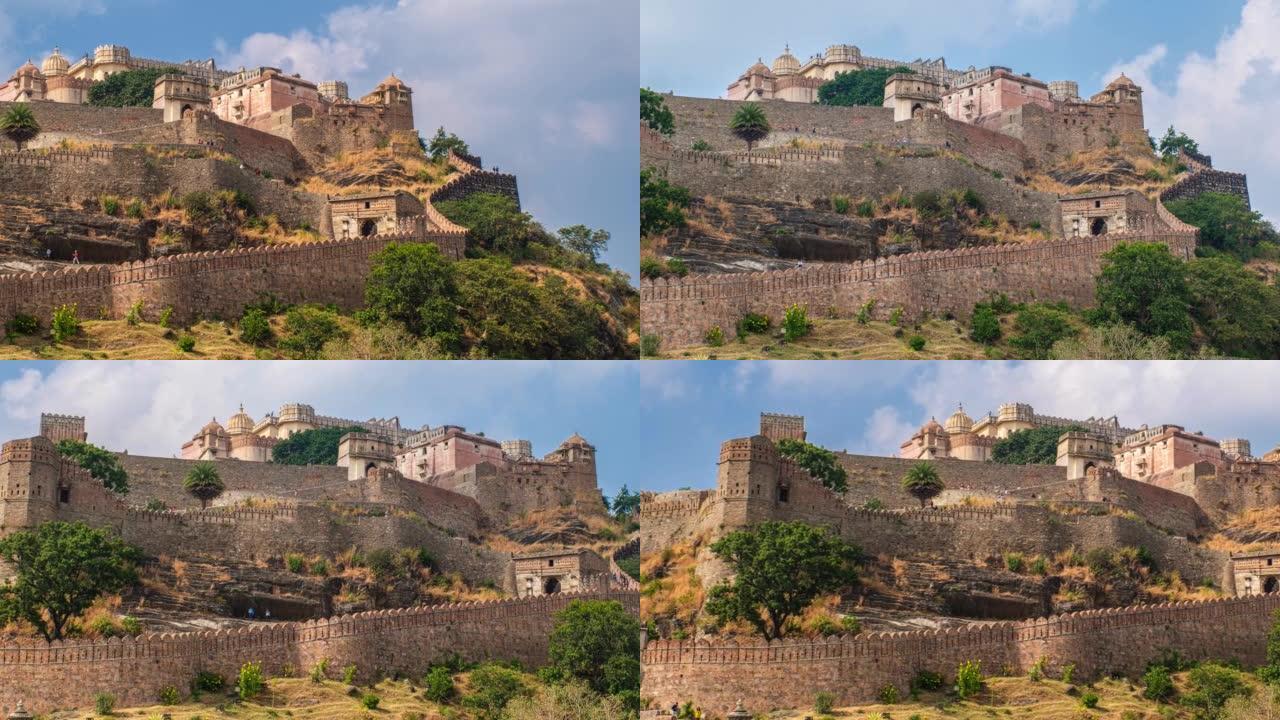 印度Kumbhalgarh fort timelapse