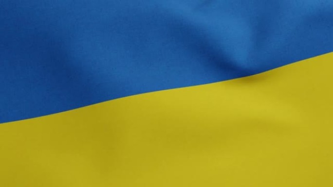 乌克兰国旗原尺寸和颜色3D渲染，乌克兰人民共和国国旗，乌克兰独立或国旗乌克兰纺织品