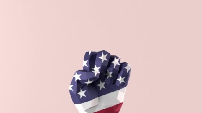 左手象征着5月1日国际劳动节工人插图海报，4k分辨率的美国国旗