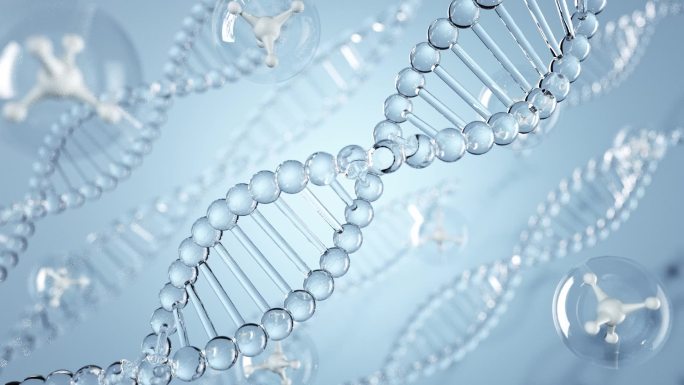 蓝色DAN分子螺旋基因广告素材动画