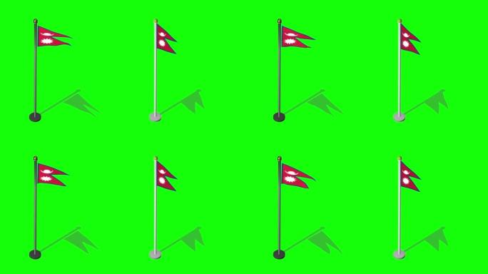尼泊尔的等角旗
