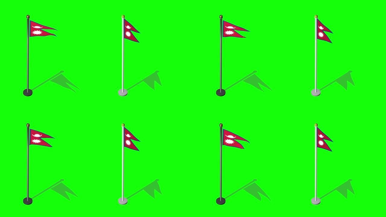 尼泊尔的等角旗