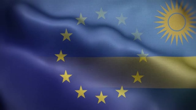 EU卢旺达国旗循环背景4K