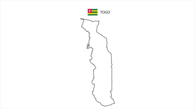 洛美市的运动点，带有多哥国旗和多哥地图。